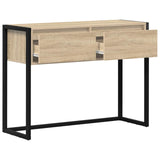 End Table with Drawer Sonoma 100 x 36 x 75 cm Engineered Wood 886697
