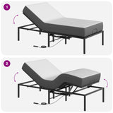 Electric Adjustable Bed Frame Black 200 x 70 x 33.5 cm Steel 42037356