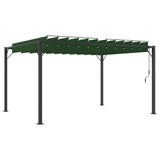 Gazebo with Louvered Roof 3 x 4 x 2.14 m Green 42030525