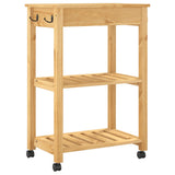 Kitchen Trolley MONZA 60x40x88.5 cm Solid Wood Pine 376091