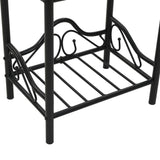 Bedside Tables 2pcs Steel and Tempered Glass 45x30.5x60cm Black 246727