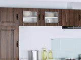 Wall Glass Cabinet LUCCA Brown Oak 40 x 31 x 40 cm 884848
