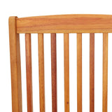 Garden Chair Set of 4 Natural wood colour Solid eucalyptus wood 312450