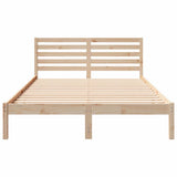 Bed Frame with Headboard Brown 140 x 220 cm Solid Pine Wood 872332