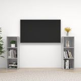 TV Cabinets 2 pcs Concrete Grey 107x35x37 cm Engineered Wood 3079911
