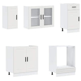 8 Piece Kitchen Cabinet Set Porto White Engineered Wood 3314811