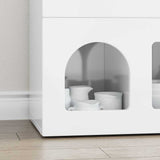 Sideboard High Gloss White 80.5 x 35 x 59 cm Engineered Wood 891328