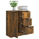 Sideboard Smoked Oak 60x30x70 cm Engineered Wood 816988