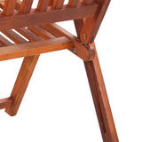 Garden Chair Set of 3 Brown Solid Acacia wood Medium Foldable 310293