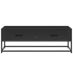 ZNTS Coffee Table Black 100x50x35 cm Engineered Wood and Metal 848779