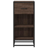 Sideboard Brown Oak 35.5x35x76 cm Engineered Wood and Metal 848958