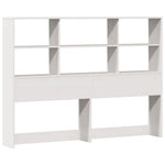 ZNTS Bookcase Bed without Mattress White 140x200cm Solid Wood Pine 3322472
