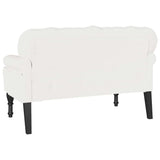Bench White 119.5 x 64.5 x 75 cm Faux Leather 42019300