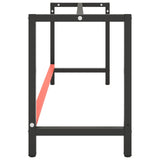 Work Bench Frame Matte Black and Matte Red 180x57x79 cm Metal 151457