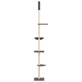 Floor to Ceiling Cat Tree Dark Grey 263.5-289.5 cm 171710