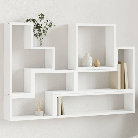 Wall Shelf White 96x12x64 cm Engineered Wood 840800