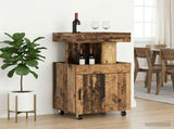 Bar Cart Oak Wood 50 x 41 x 89 cm Engineered Wood 8015680