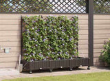Garden Planter with Irrigation&Wheels 3 pcs Brown PP 3423086