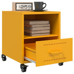 ZNTS Bedside Cabinet Mustard Yellow 36x39x43.5 cm Steel 846710