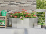 Planter Silver 120 x 60 x 50 cm Stainless Steel 883707