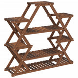 Flower Stand 110x25x105 cm Solid Wood Fir 362877