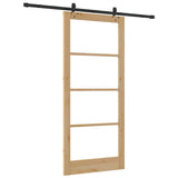 Sliding Door ORKDAL Natural and Black 93 x 211 cm 3332205