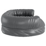 Ergonomic Foam Dog Bed Grey 75x53 cm Faux Leather 171317