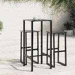 ZNTS Bar Table Black 50x50x110 cm Powder-coated Steel 4009267