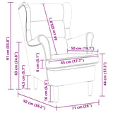 Armchair Dark Grey Velvet 42012825