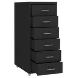 Mobile File Cabinet Black 28x41x69 cm Metal 335918