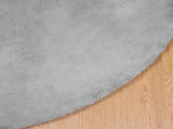 Anti-Slip Faux Rabbit Fur Rug OLITE Grey 200 cm Polyester 42021693