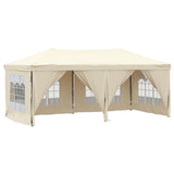 ZNTS Folding Party Tent with Sidewalls Cream 3x6 m 93543