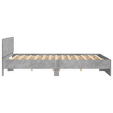 Bed Frame with LED without Mattress Concrete Grey 200x200 cm 3207584