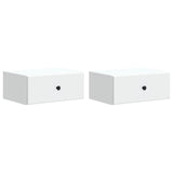 Wall-Mounted Bedside Cabinet 2 pcs White 49 x 34.5 x 20 cm 899126