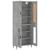 Highboard Concrete Grey 69.5x34x180 cm Engineered Wood 3199637