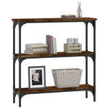 Console Table Smoked Oak 75x22.5x75 cm Engineered Wood 834032