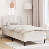 Bed Frame with Headboard White 90 x 190 cm Faux Leather 42027869
