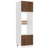 Microwave Cabinet Lyon Brown Oak 60x57x207 cm Engineered Wood 815605