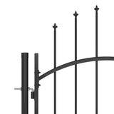 146325 Garden Fence Gate "Woerden" with Spear Top 5x1,75 m Black