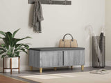 Hall Bench with Cushion with Door Grey Sonoma 80 x 38 x 46 cm 891533
