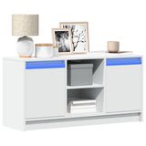 TV Cabinet with LED White 100x34x50 cm Engineered Wood 852187