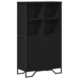 Highboard Black 79.5x35.5x137.5 cm Engineered wood 3295307