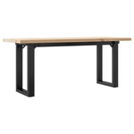Coffee Table O-Frame 110x40x45.5 cm Solid Wood Pine and Steel 3282733