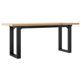 Coffee Table O-Frame 110x40x45.5 cm Solid Wood Pine and Steel 3282733