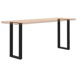 Console Table Legs U-Shaped 2 pcs Black 28x cm Steel 4013168