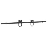 Sliding Door Hardware Kit 183 cm Steel Black 4009732