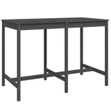 7 Piece Garden Bar Set Grey Solid Wood Pine 3157813