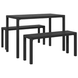 Garden Dining Set 3 pcs Anthracite Steel 42001769