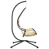 Hanging Egg Chair Folding Beige 94 x 107 x 196.5 cm Steel 42003855