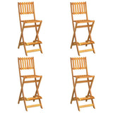 Outdoor Bar Set Natural Solid Acacia wood Standard Foldable 3104962